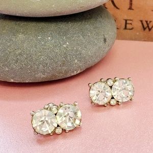 Vintage crystal screw back earrings